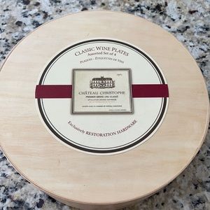 Restoration Hardware RH wine plates set of 4